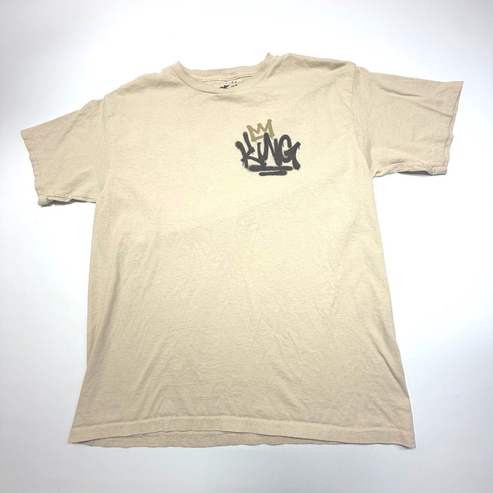 Popular‎ Poison "King / Brooklyn Notorious" Graphic Tee – Tan – Youth XL